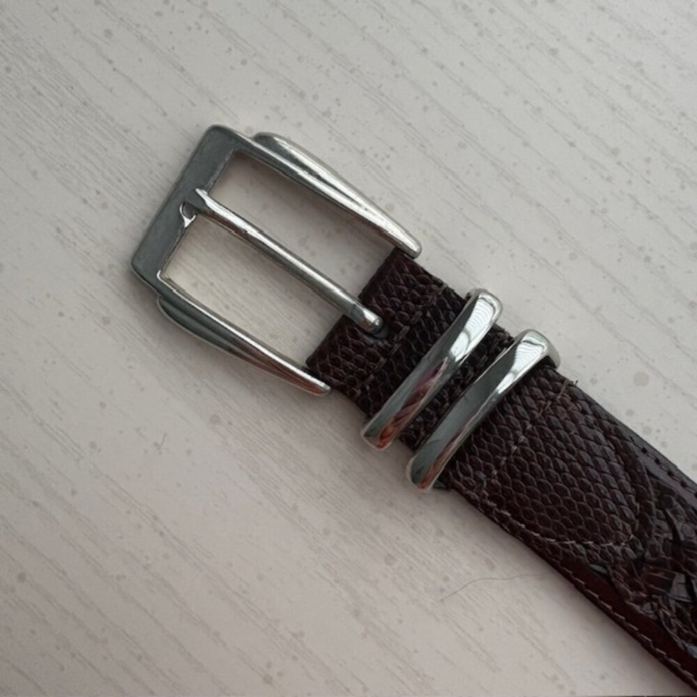 TORINO Genuine Ringmark Lizard Belt - Picture 3 of 6